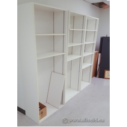 White 6 Shelf Bookcase with Fully Adjustable Shelves